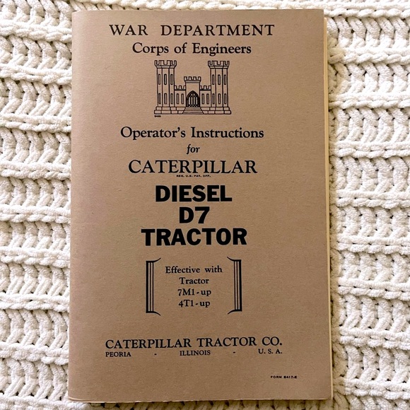 Army Corps of Engineers Other - 🎖️NEW Vintage USA Army Core of Engineers Diesel Tank Booklet Military Guide🎖️
